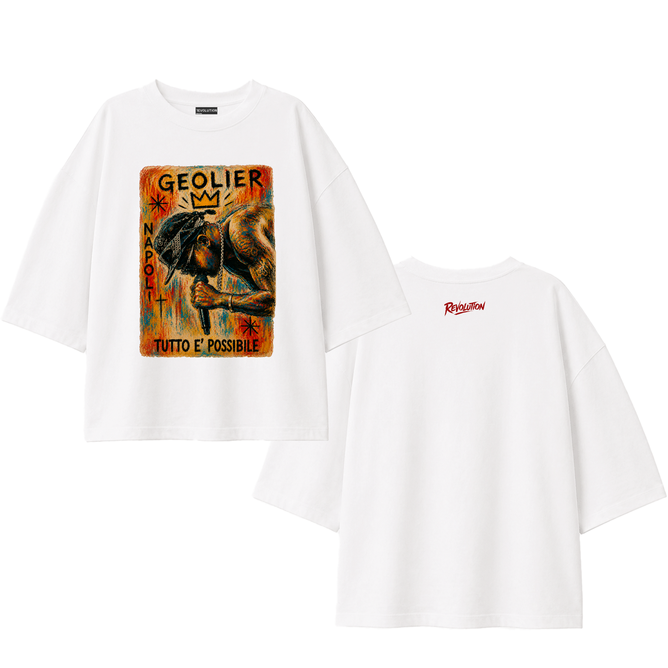 T-SHIRT SUPER OVER SIZE GEOLIER ART