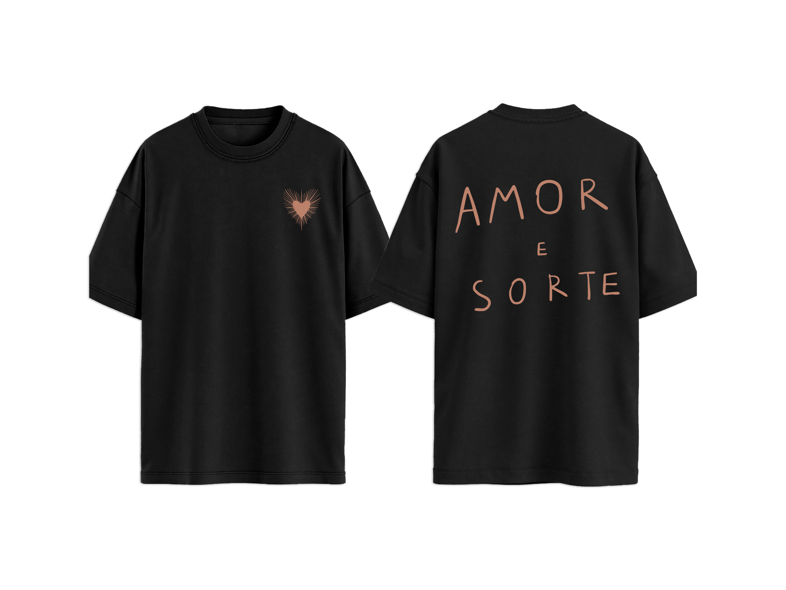 T-shirt AMMOR E SORTE (gold)
