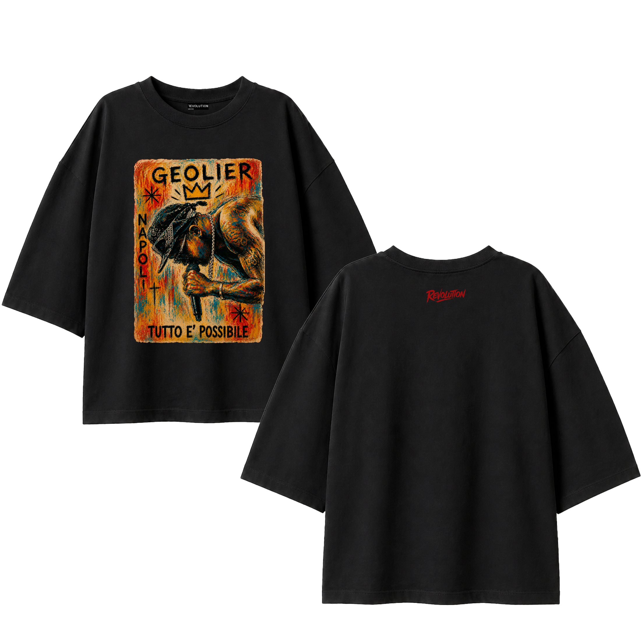 T-SHIRT SUPER OVER SIZE GEOLIER ART