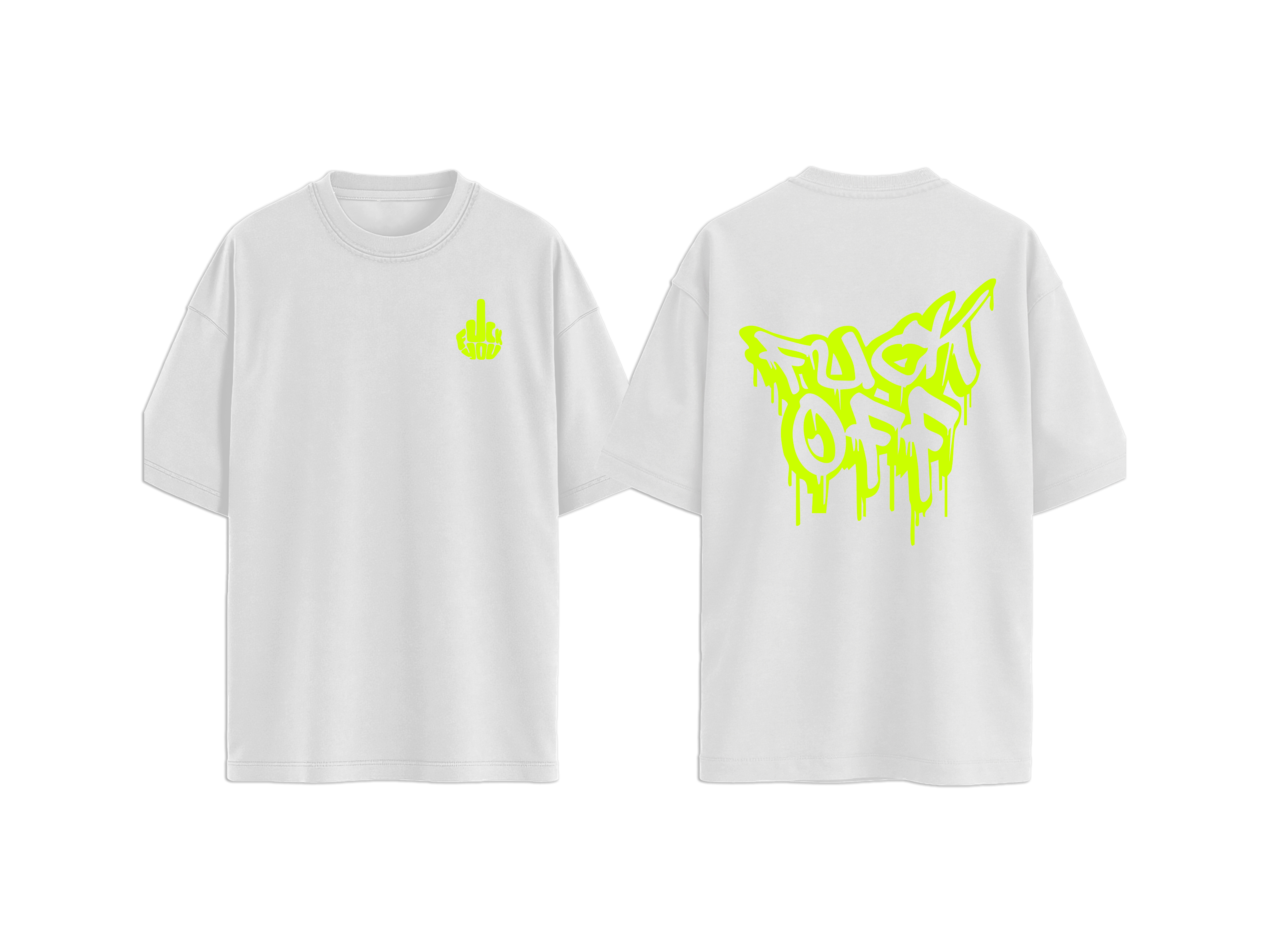 T-shirt FUCKOFF GIALLO FLUO