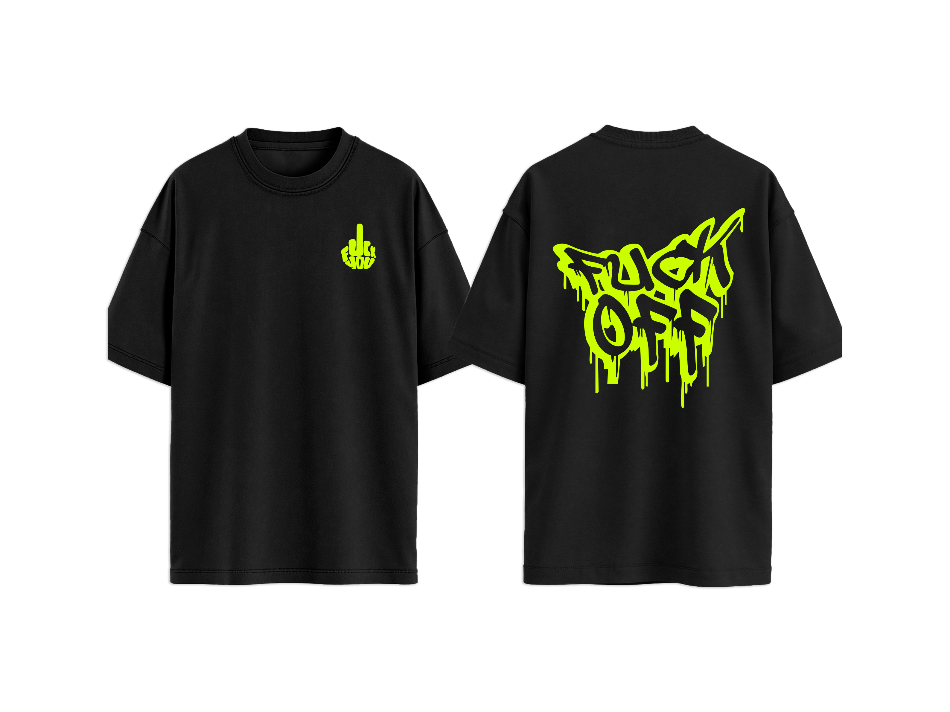 T-shirt FUCKOFF GIALLO FLUO