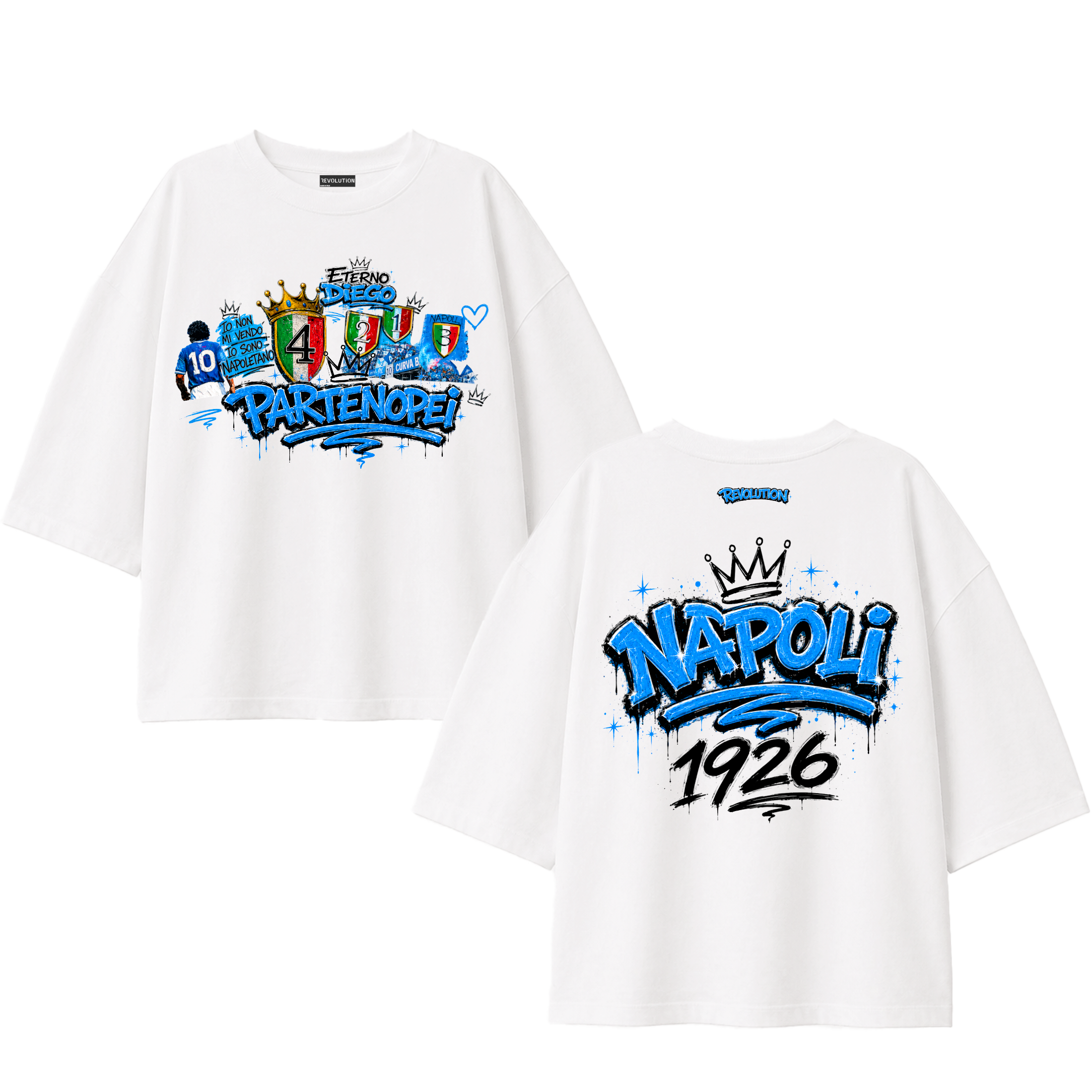 T-SHIRT SUPER OVER SIZE REVOLUTION NAPOLI ART