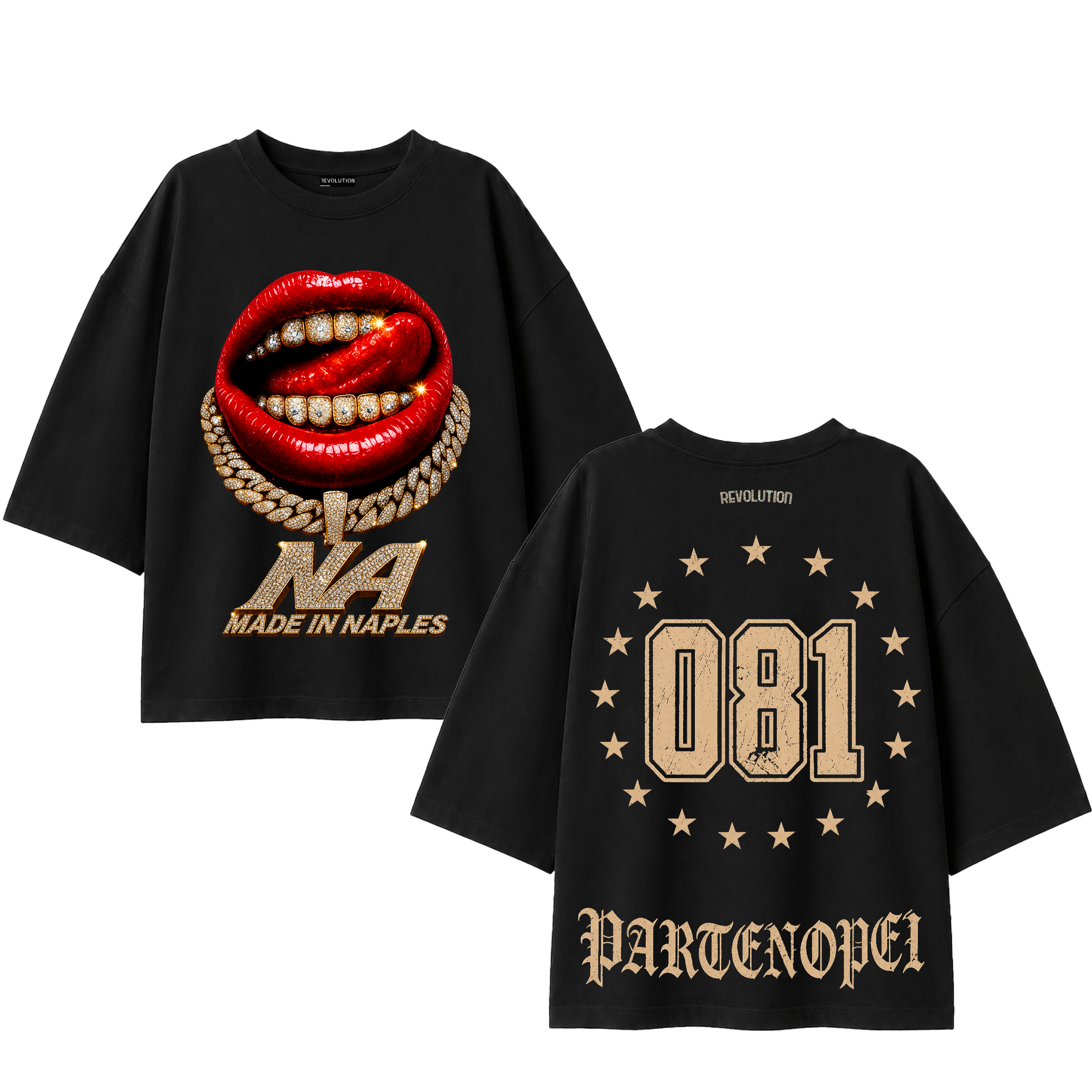 T-SHIRT SUPER OVER SIZE REVOLUTION PARTENOPEI 081