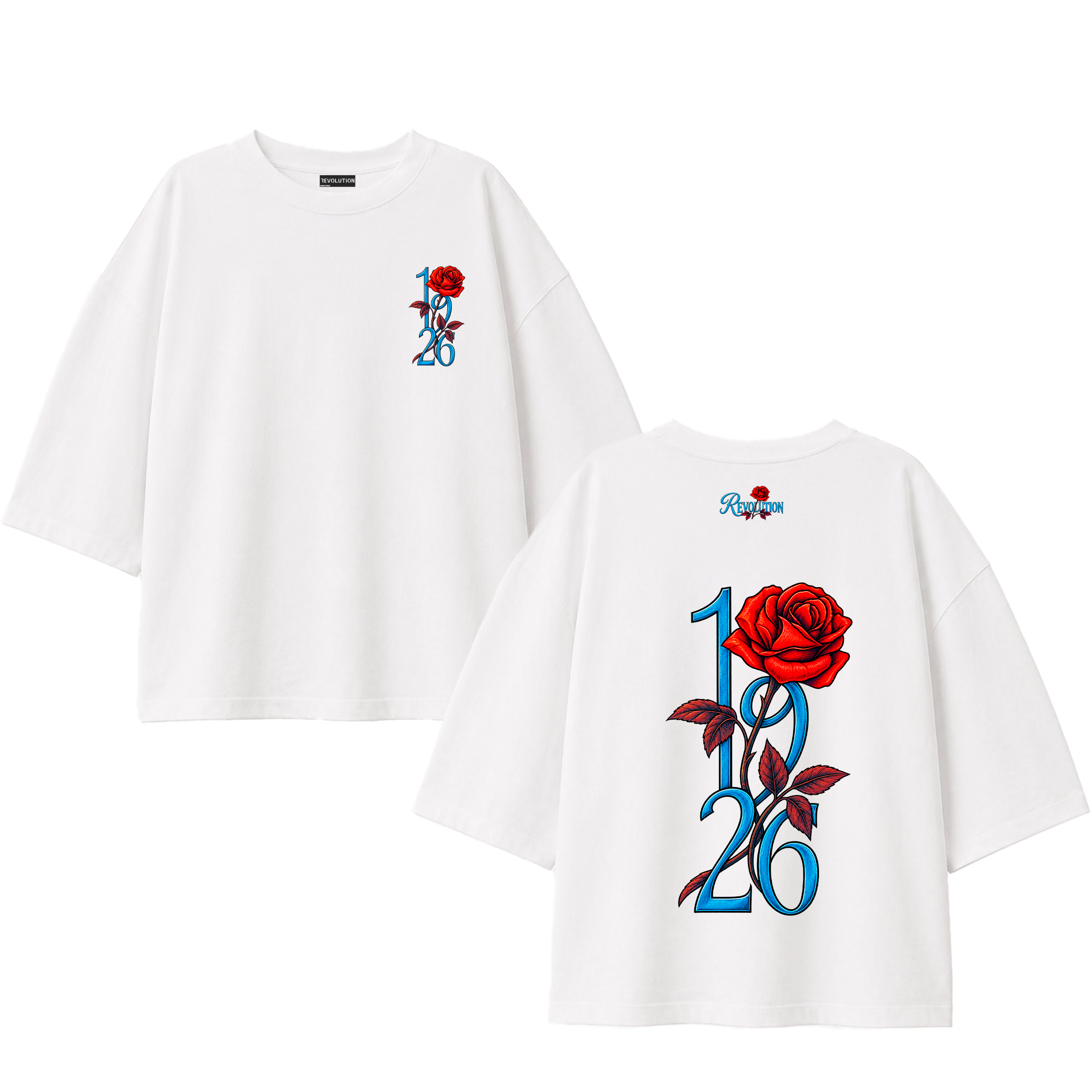 T-SHIRT SUPER OVER SIZE 1926 ROSA ROSSA