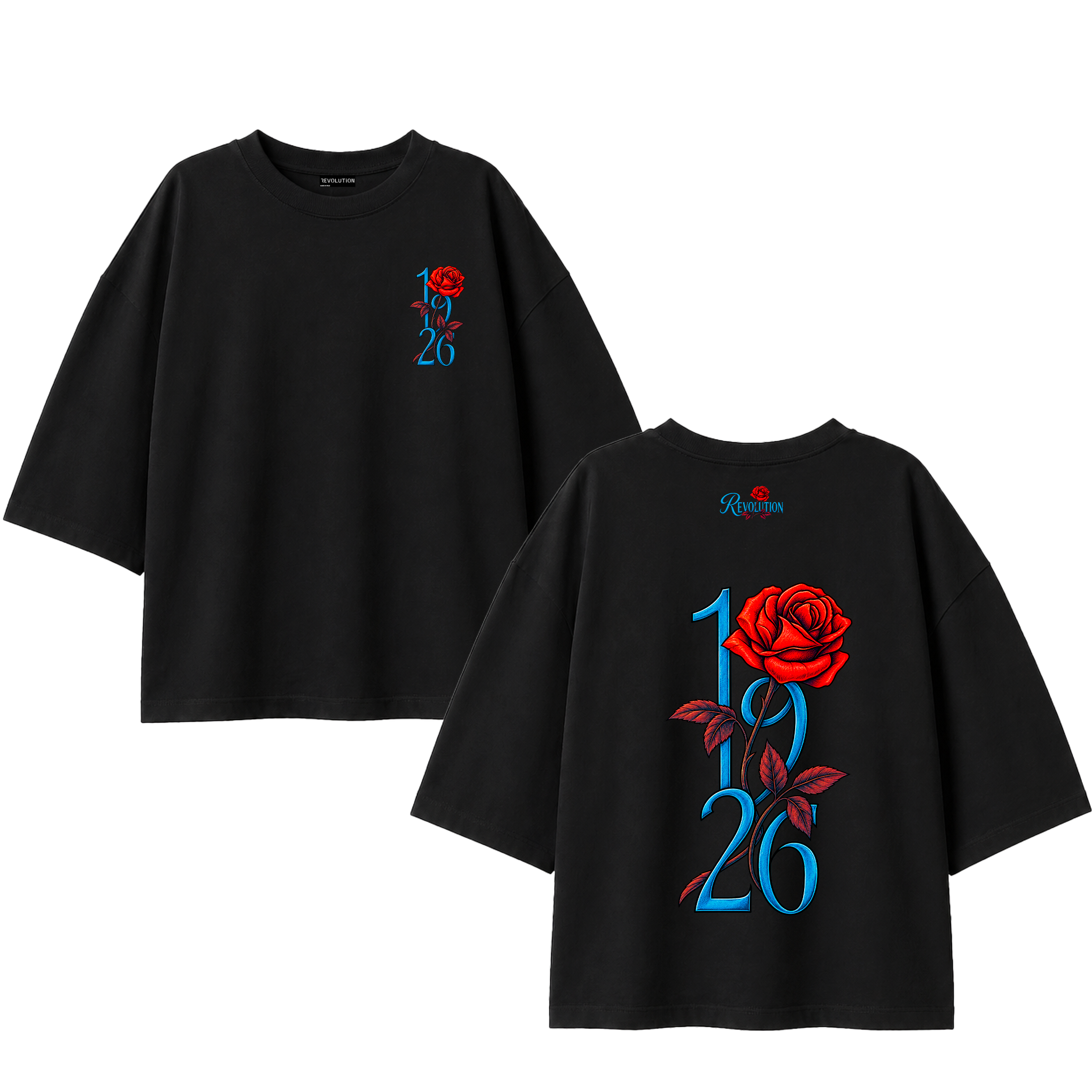 T-SHIRT SUPER OVER SIZE 1926 ROSA ROSSA
