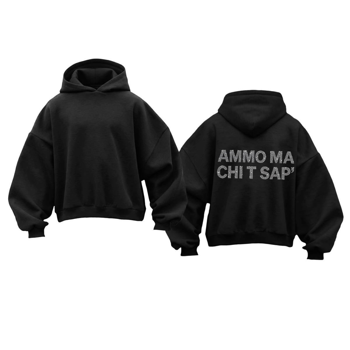 FELPA CROP AMMO MA CHI T SAP STRASS