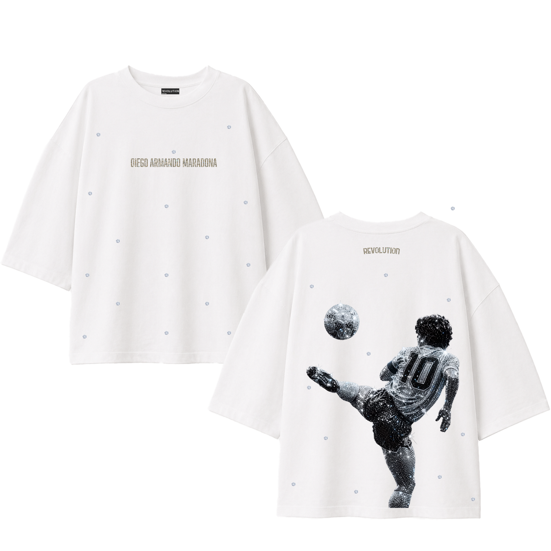 T-SHIRT OVER SIZE REVOLUTION  MARADONA LEGEND