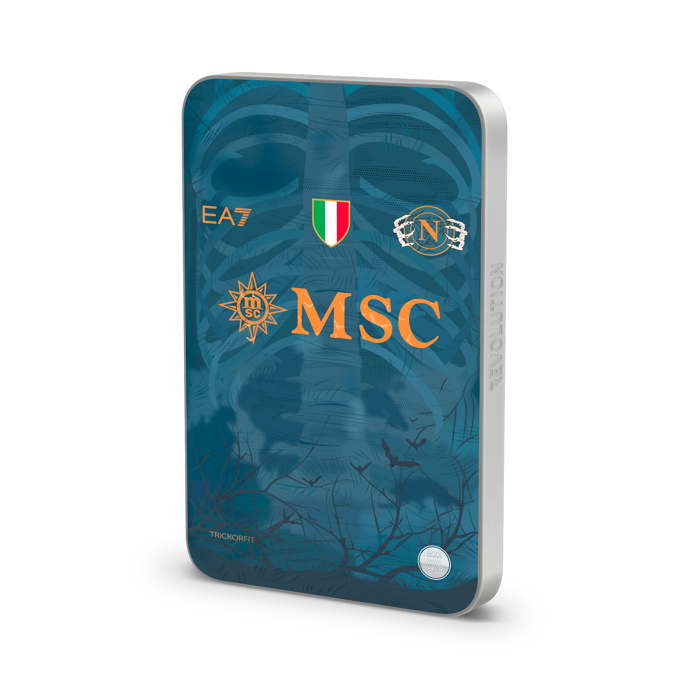 POWER BANK SILVER  NAPOLI HALLOWEEN
