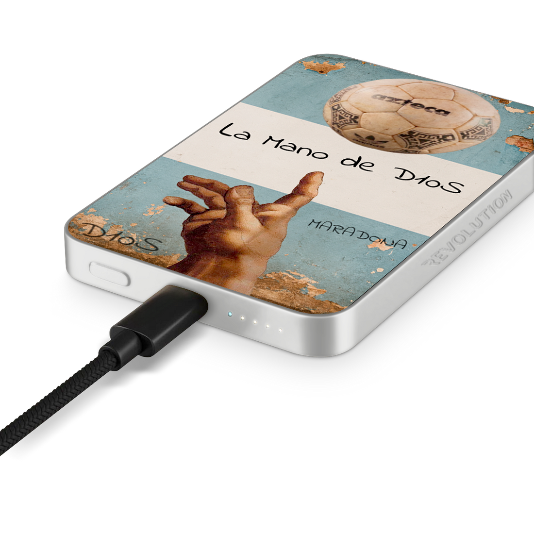 POWER BANK SILVER  LA MANO DE D10S