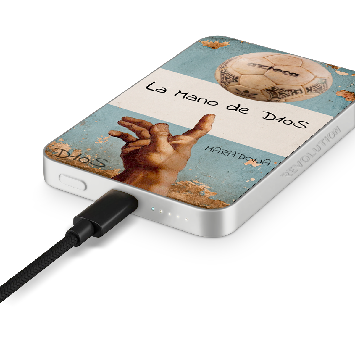 POWER BANK SILVER  LA MANO DE D10S