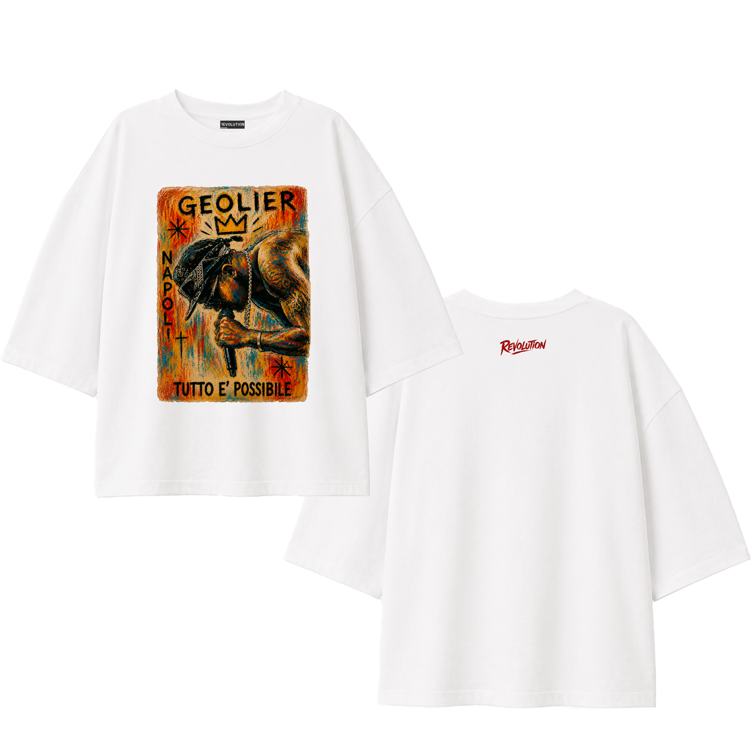 T-SHIRT SUPER OVER SIZE GEOLIER ART