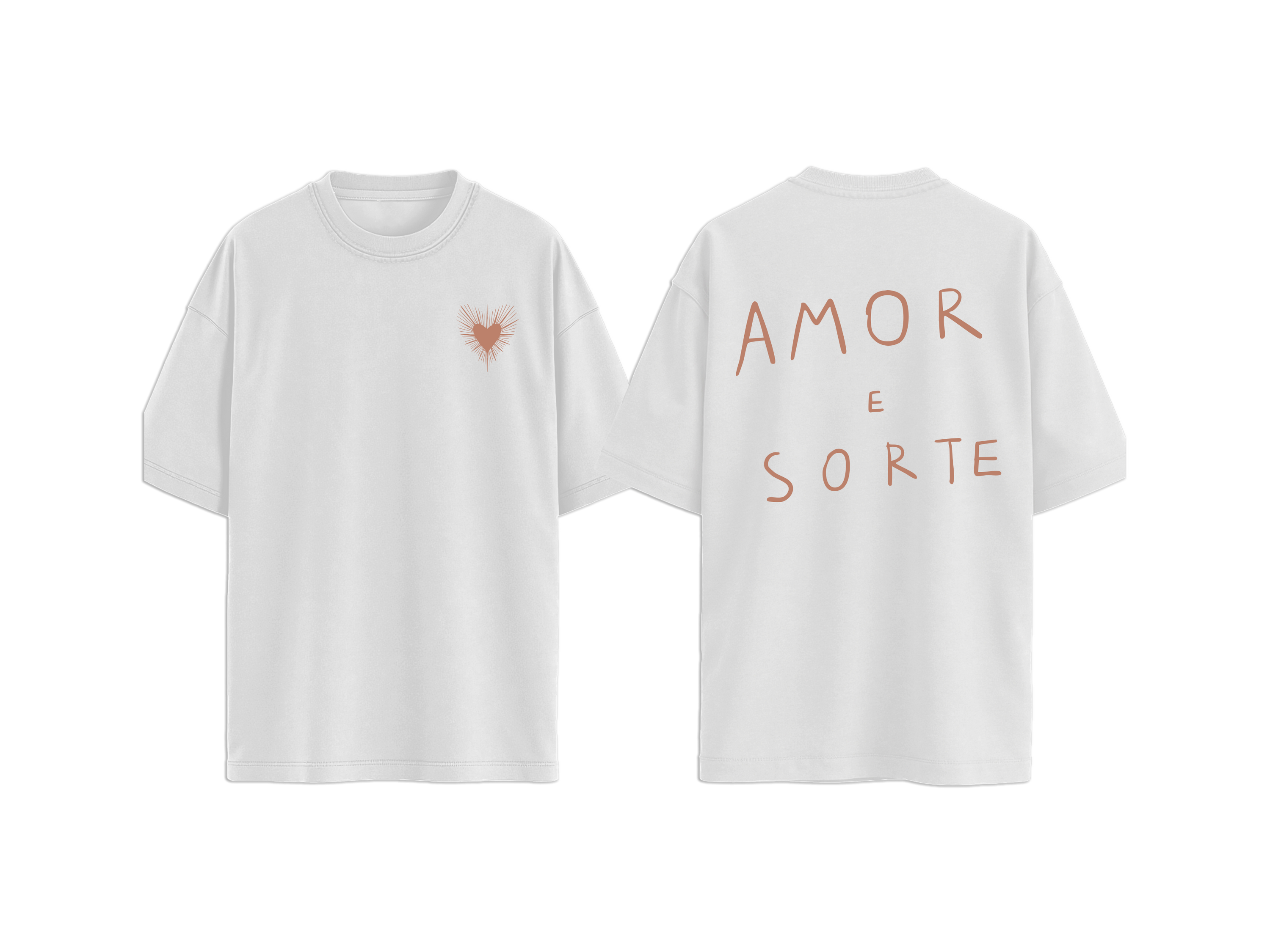 T-shirt  AMMOR E SORTE (gold)