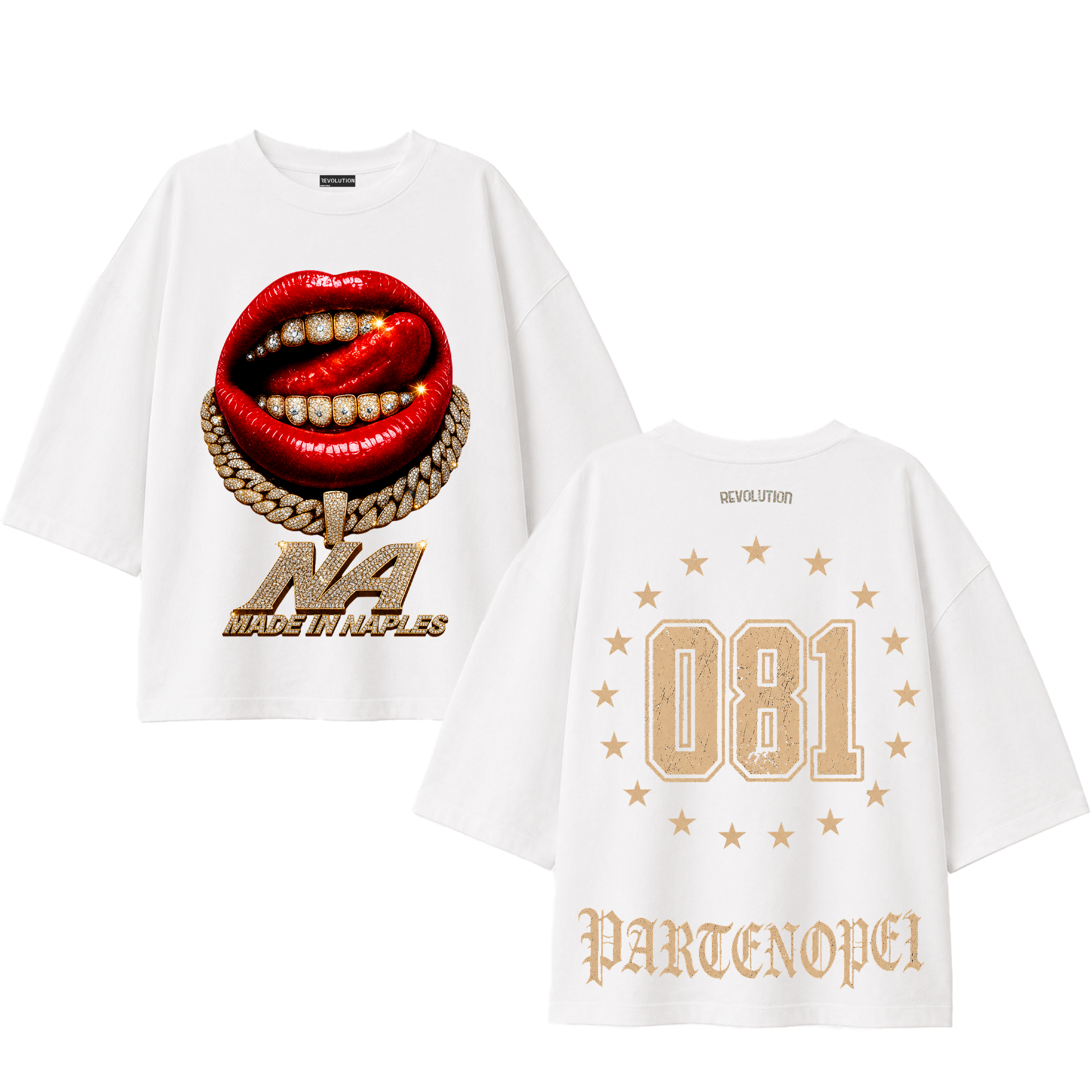 T-SHIRT SUPER OVER SIZE REVOLUTION  PARTENOPEI 081