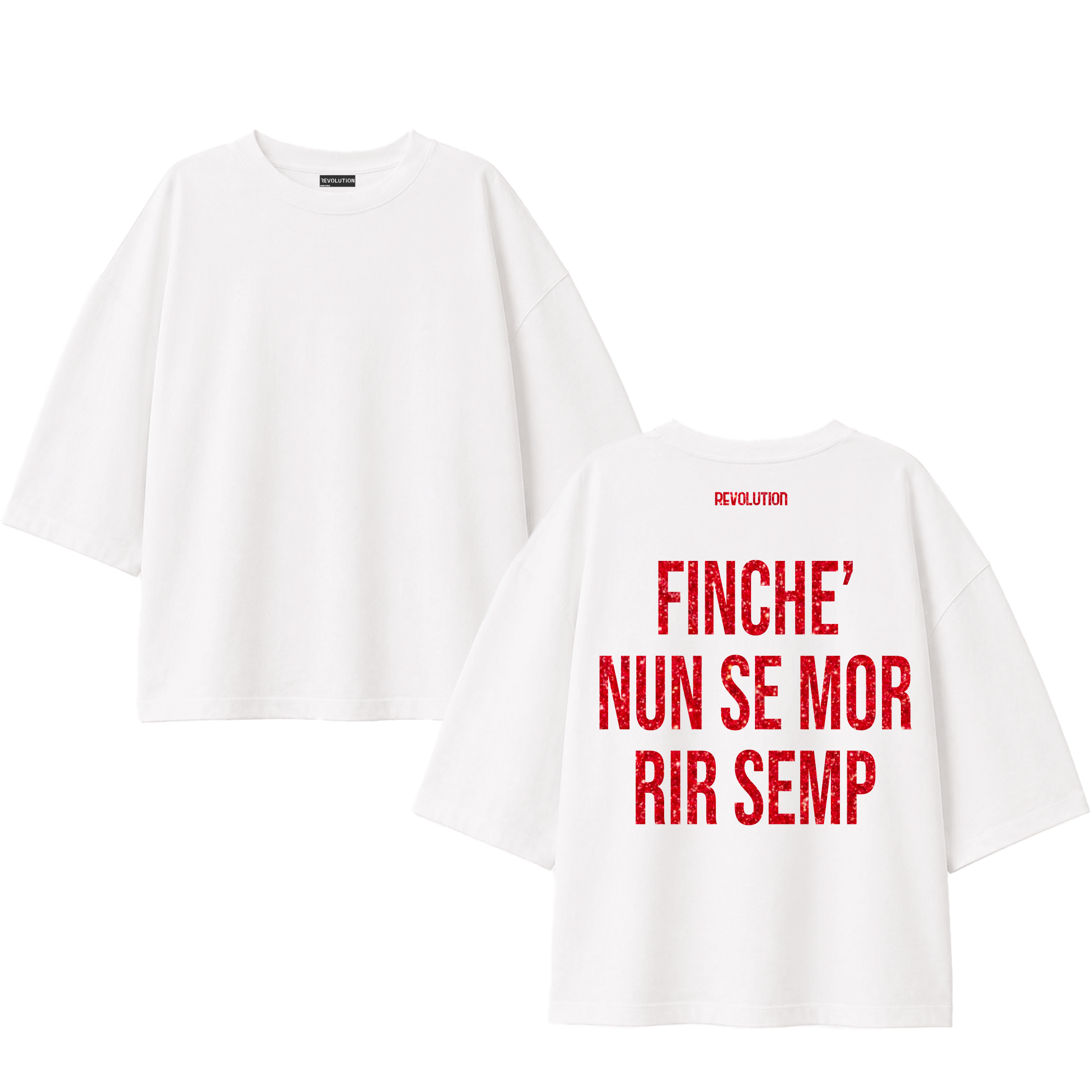 T-SHIRT SUPER OVER SIZE FINCHE NUN SE MOR RIR SEMP