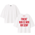 T-SHIRT SUPER OVER SIZE FINCHE NUN SE MOR RIR SEMP GLITTER ROSSO - Revolutionofficial