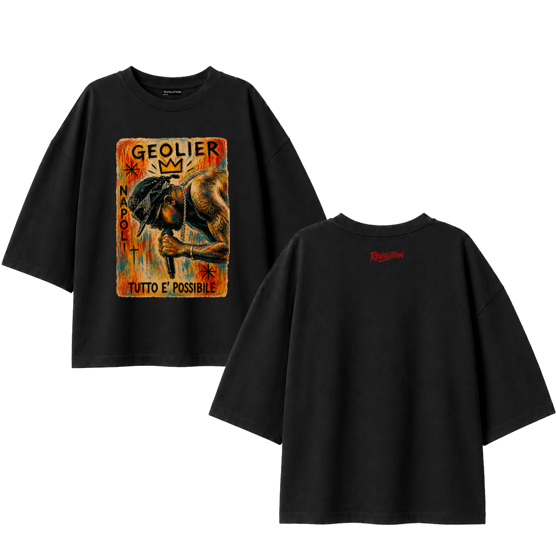 T-SHIRT SUPER OVER SIZE GEOLIER ART
