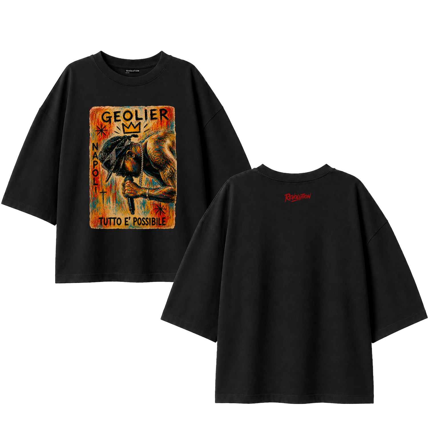 T-SHIRT SUPER OVER SIZE GEOLIER ART