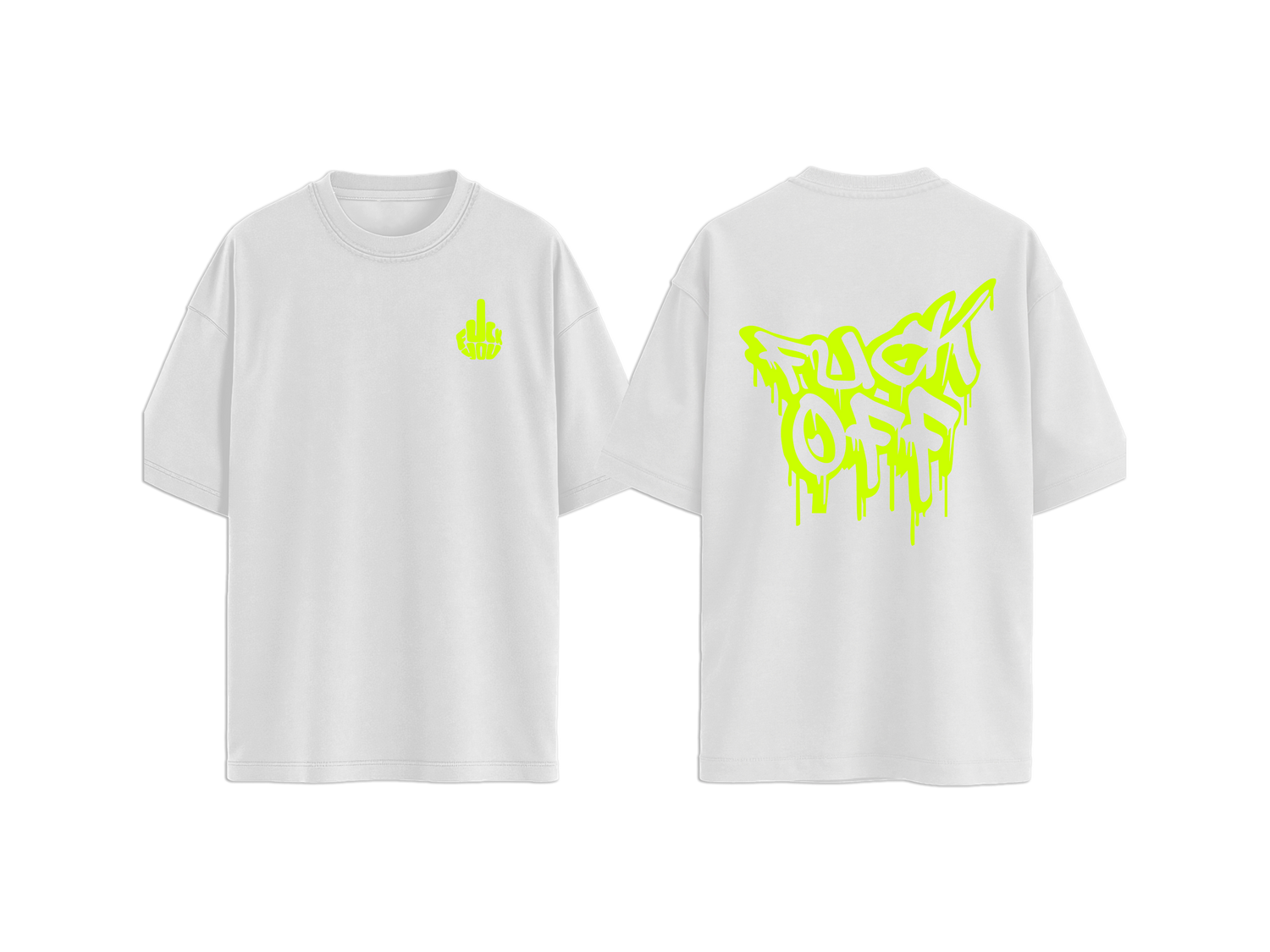T-shirt  FUCKOFF GIALLO FLUO