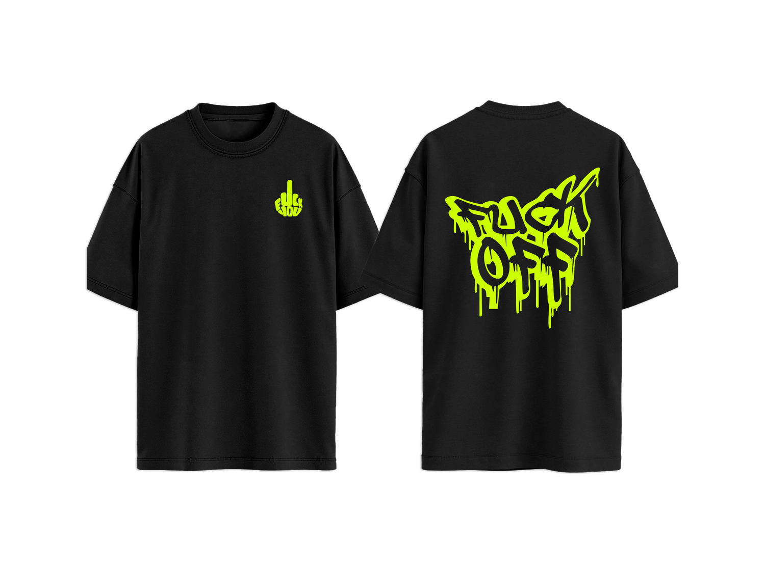 T-shirt  FUCKOFF GIALLO FLUO