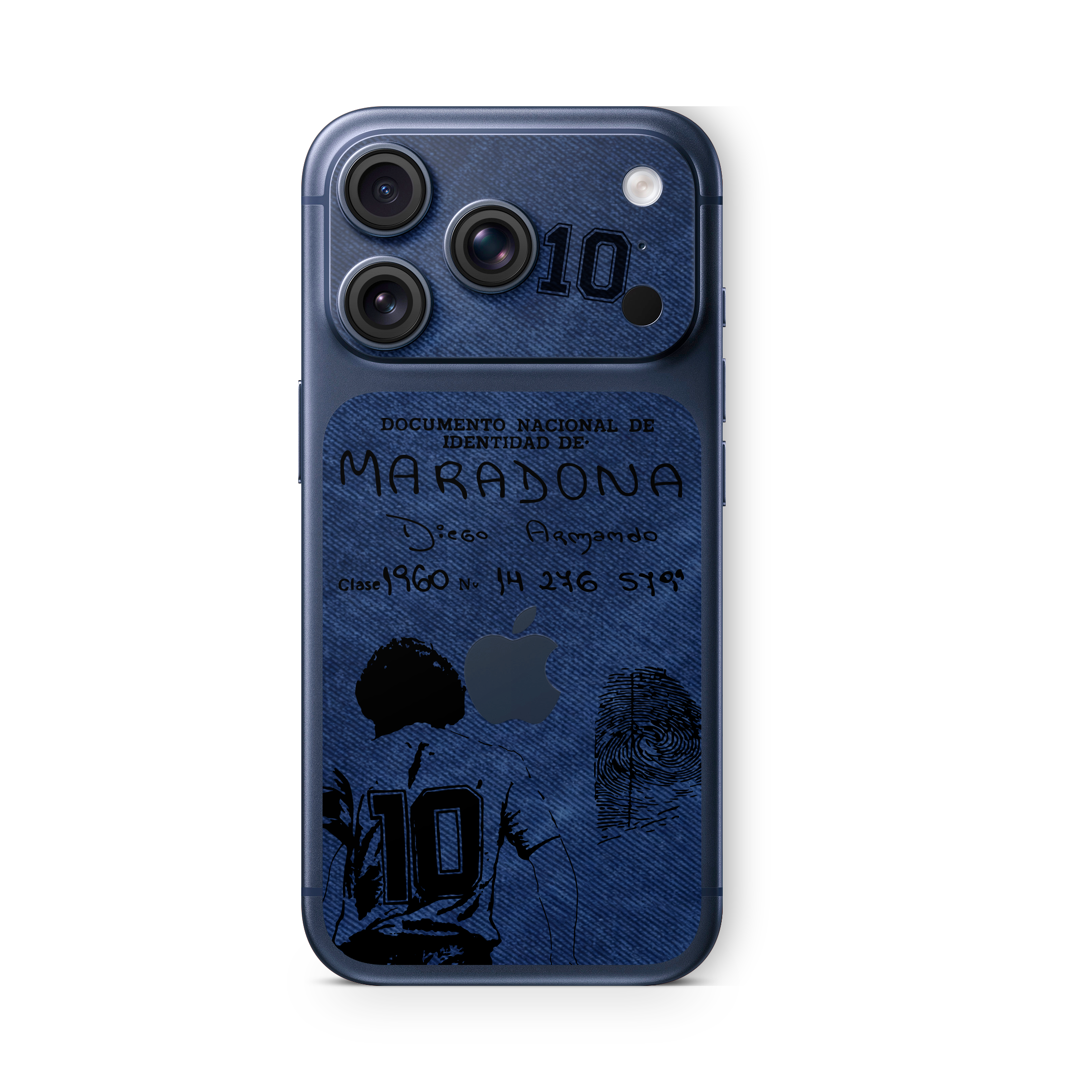SKIN SOLO BACK BLU VELLUTO DOCUMENTO DIEGO