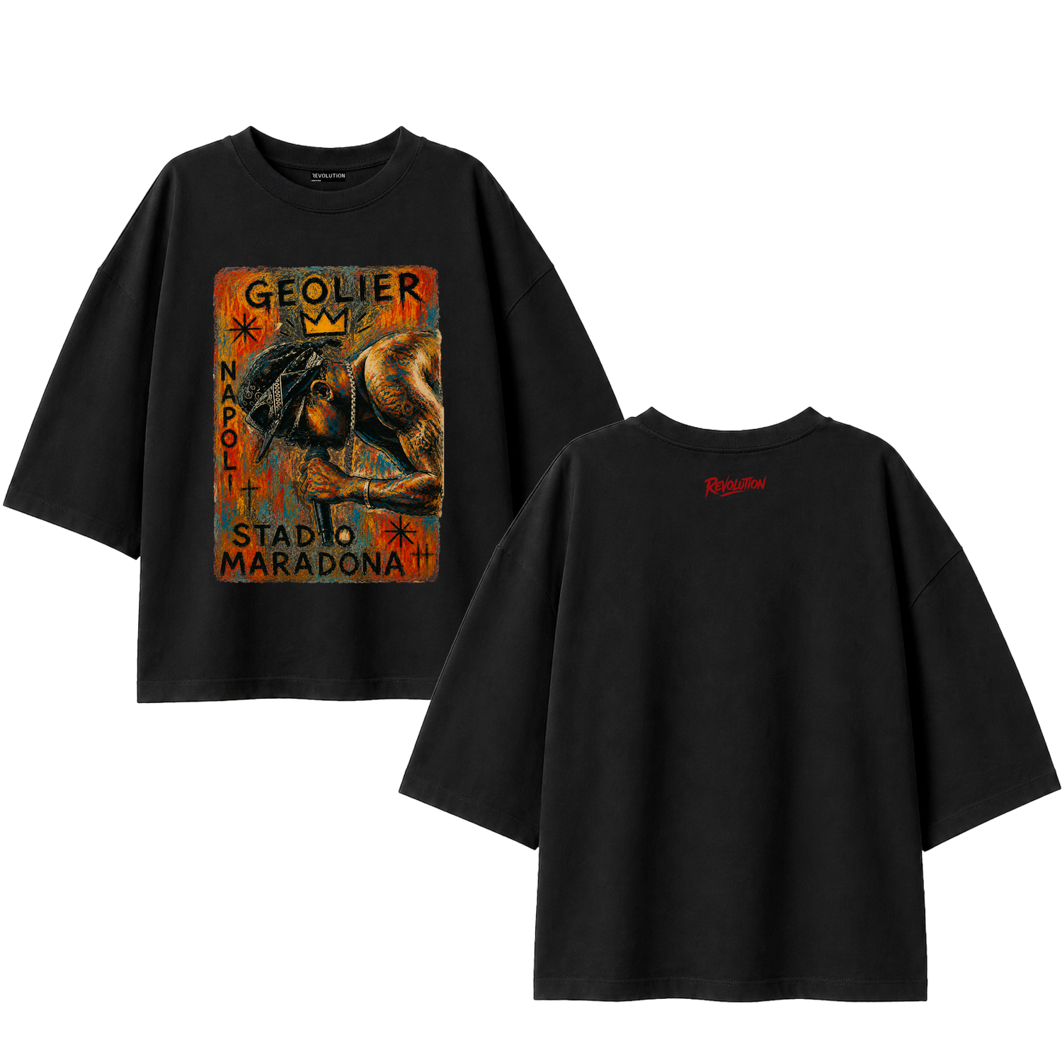 T-SHIRT SUPER OVER SIZE GEOLIER ART