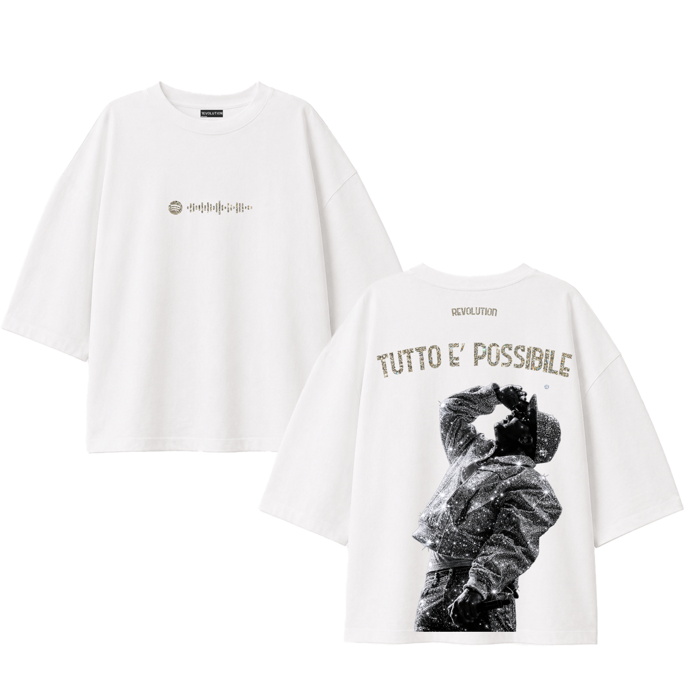 T-SHIRT OVER SIZE REVOLUTION TUTTO E&
