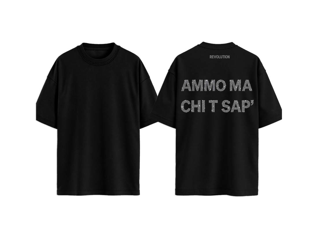 T-SHIRT REGULAR  STRASS AMMO MA CHI T SAPE&