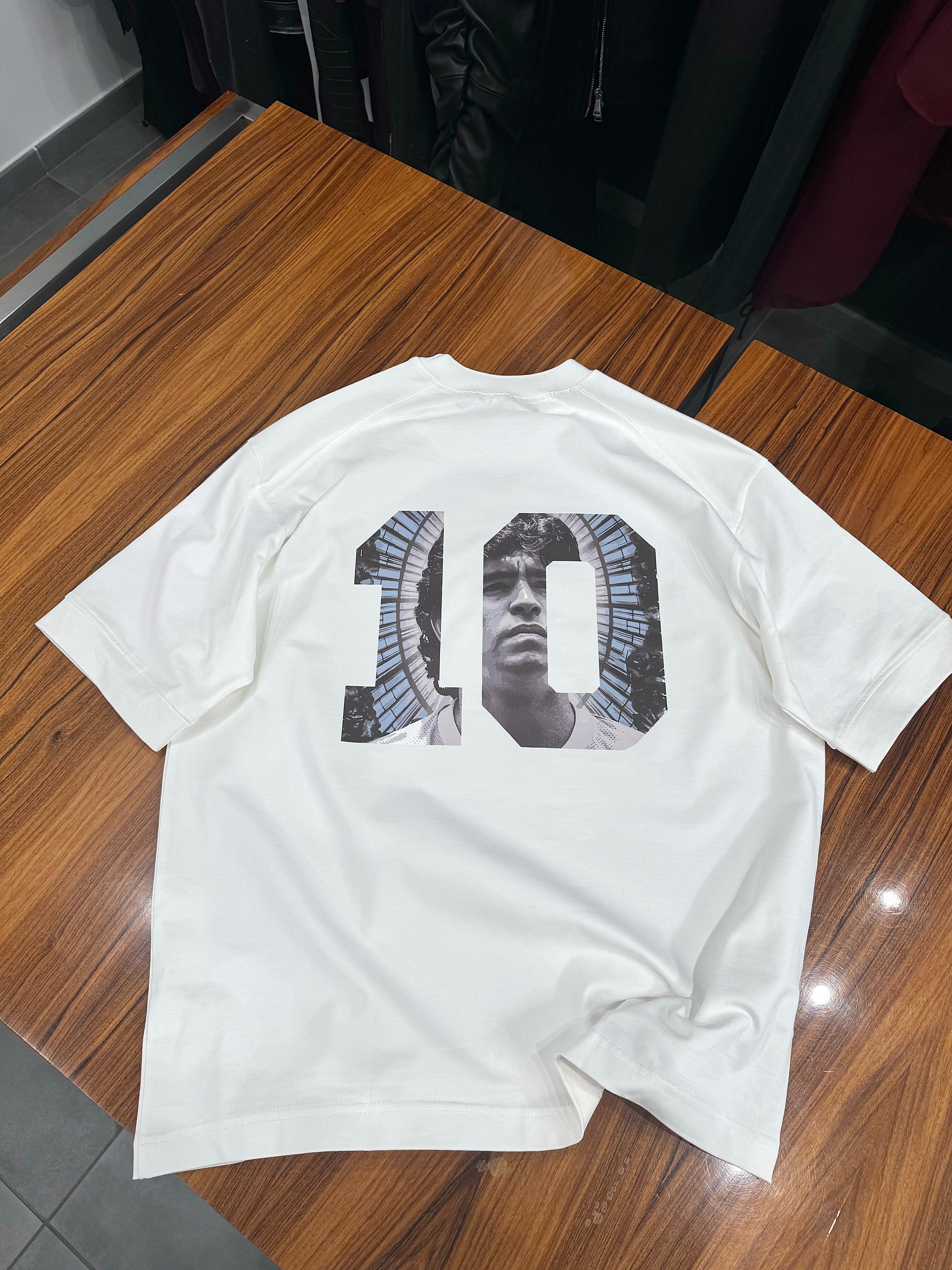 T-shirt over size bianco MARADONA