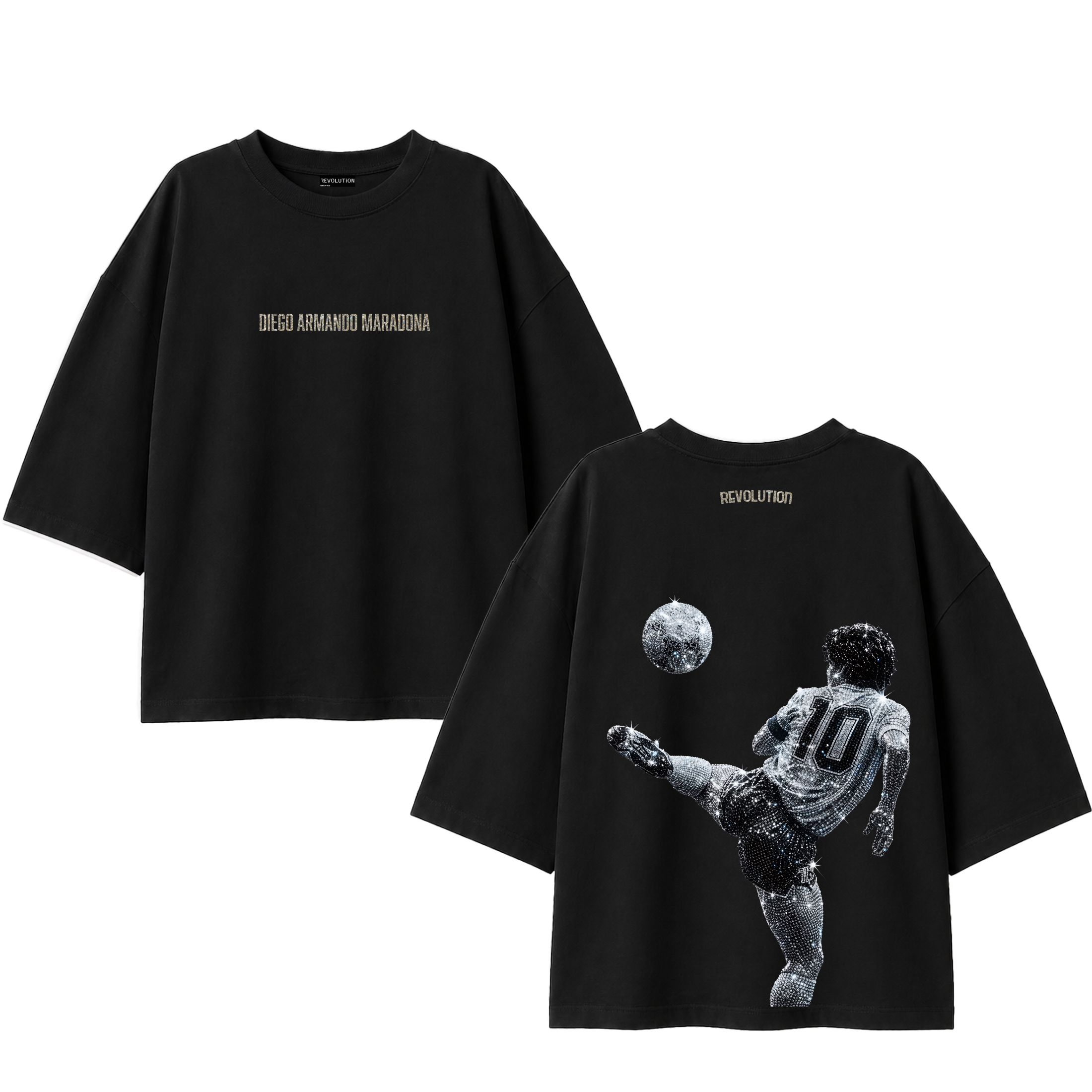 T-SHIRT OVER SIZE REVOLUTION  MARADONA LEGEND