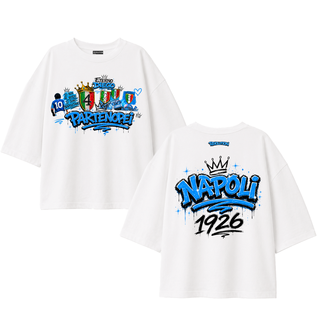 T-SHIRT SUPER OVER SIZE REVOLUTION NAPOLI ART