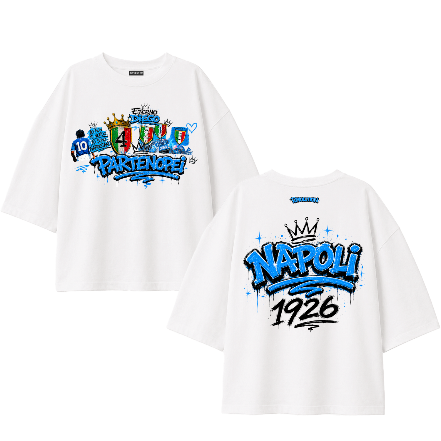 T-SHIRT SUPER OVER SIZE REVOLUTION NAPOLI ART