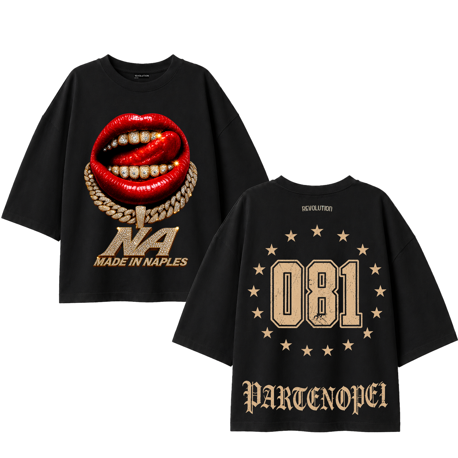 T-SHIRT SUPER OVER SIZE REVOLUTION  PARTENOPEI 081