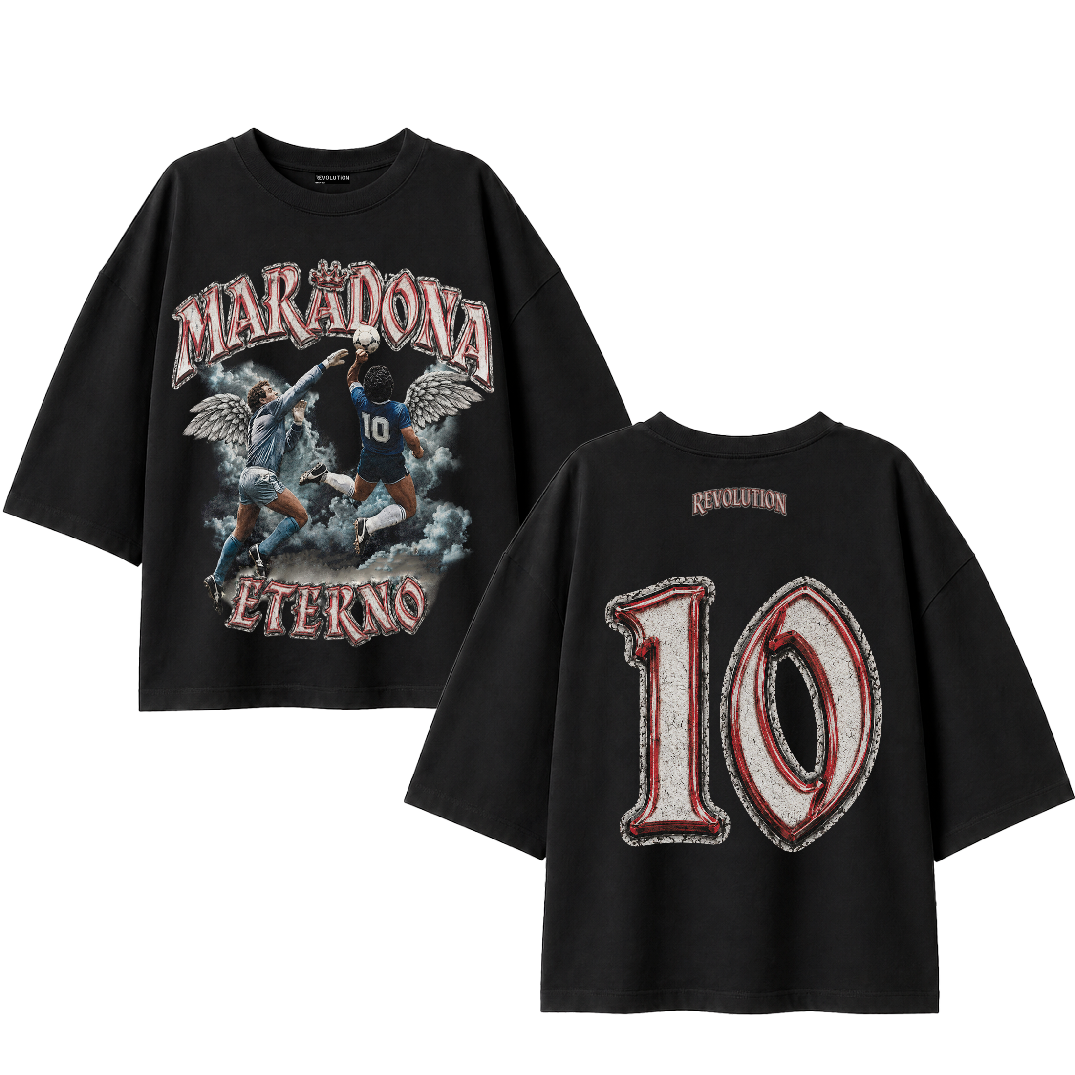 T-SHIRT SUPER OVER SIZE REVOLUTION  MARADONA ETERNO