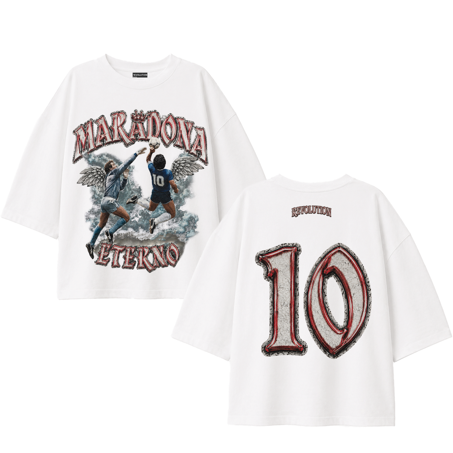 T-SHIRT SUPER OVER SIZE REVOLUTION  MARADONA ETERNO