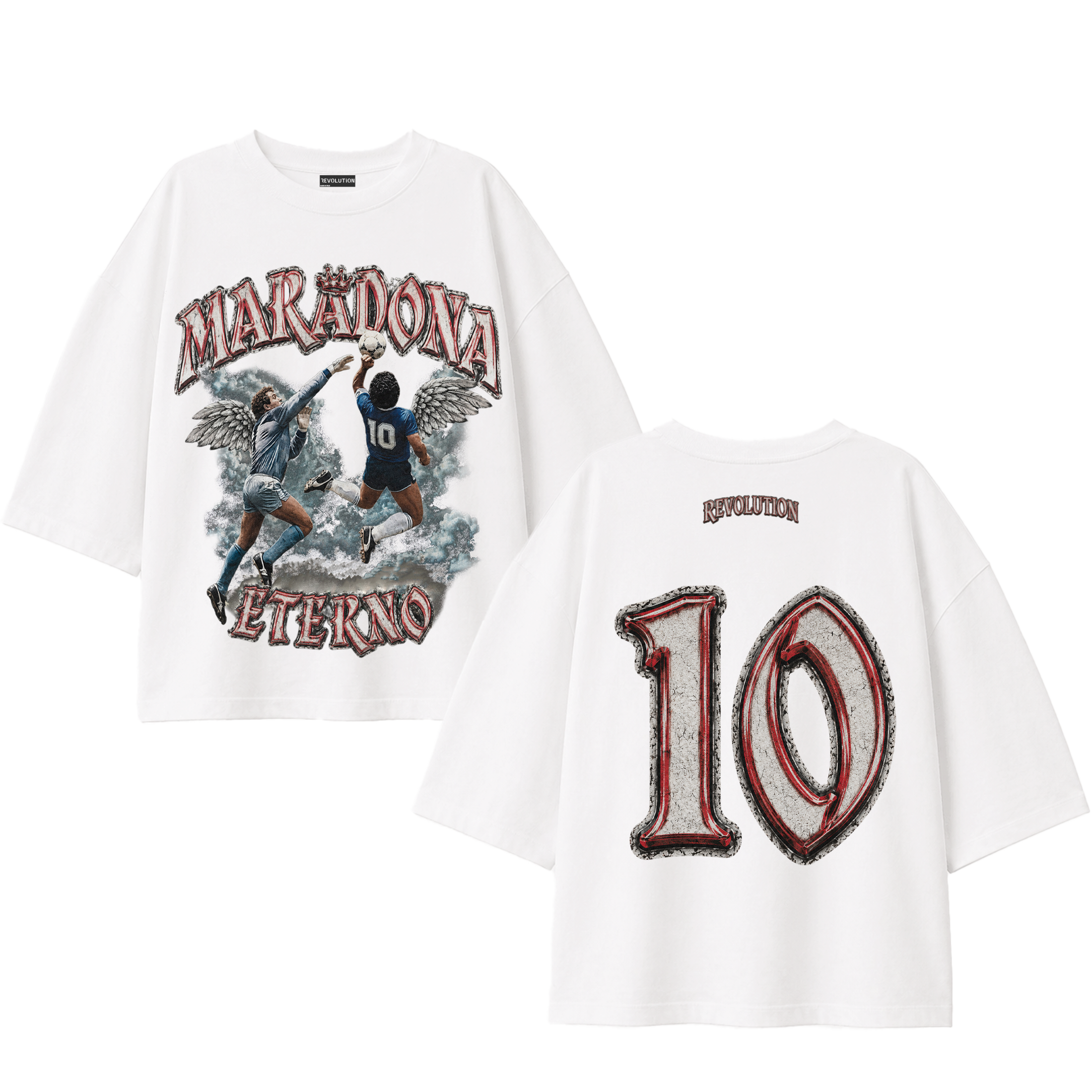 T-SHIRT SUPER OVER SIZE REVOLUTION  MARADONA ETERNO