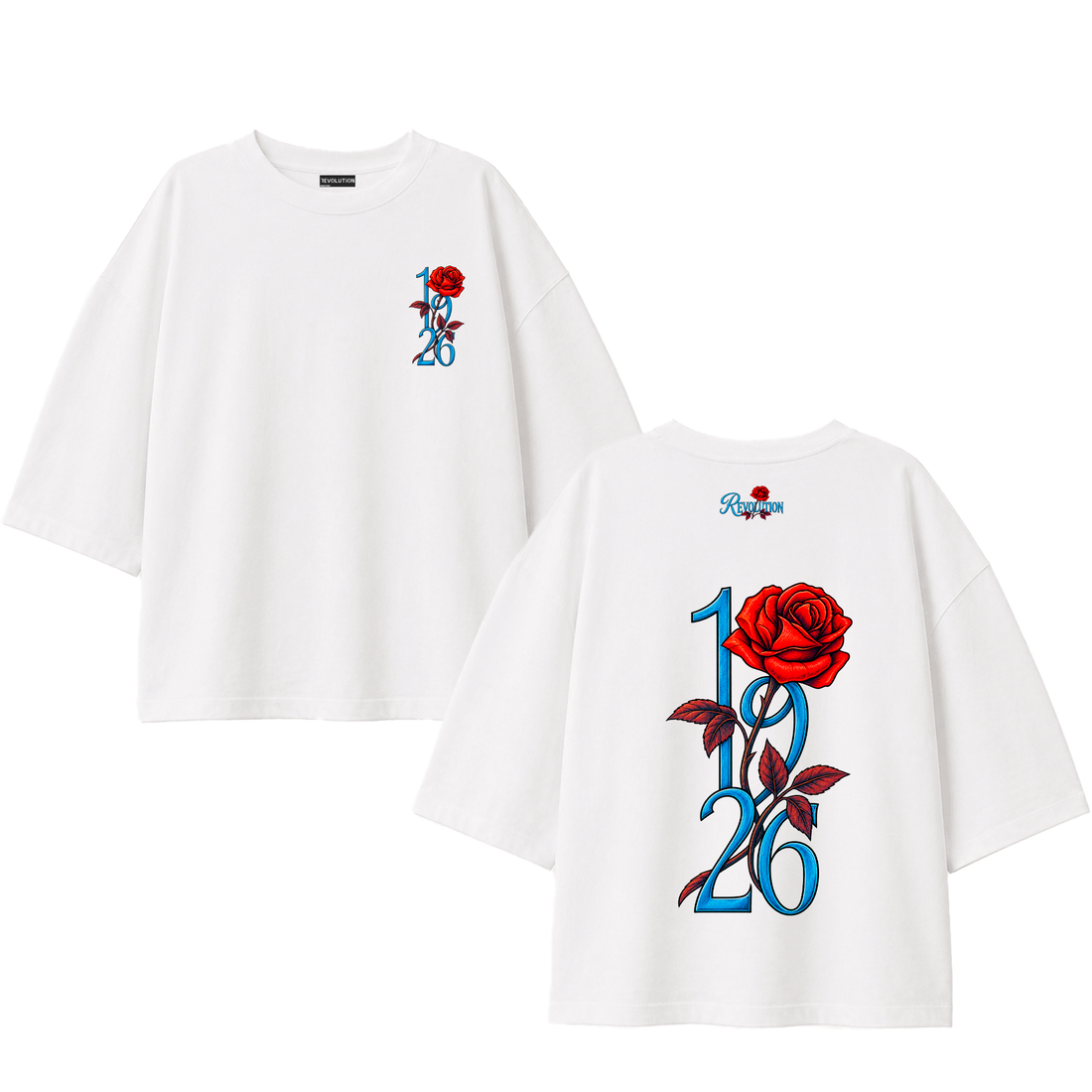 T-SHIRT SUPER OVER SIZE 1926 ROSA ROSSA