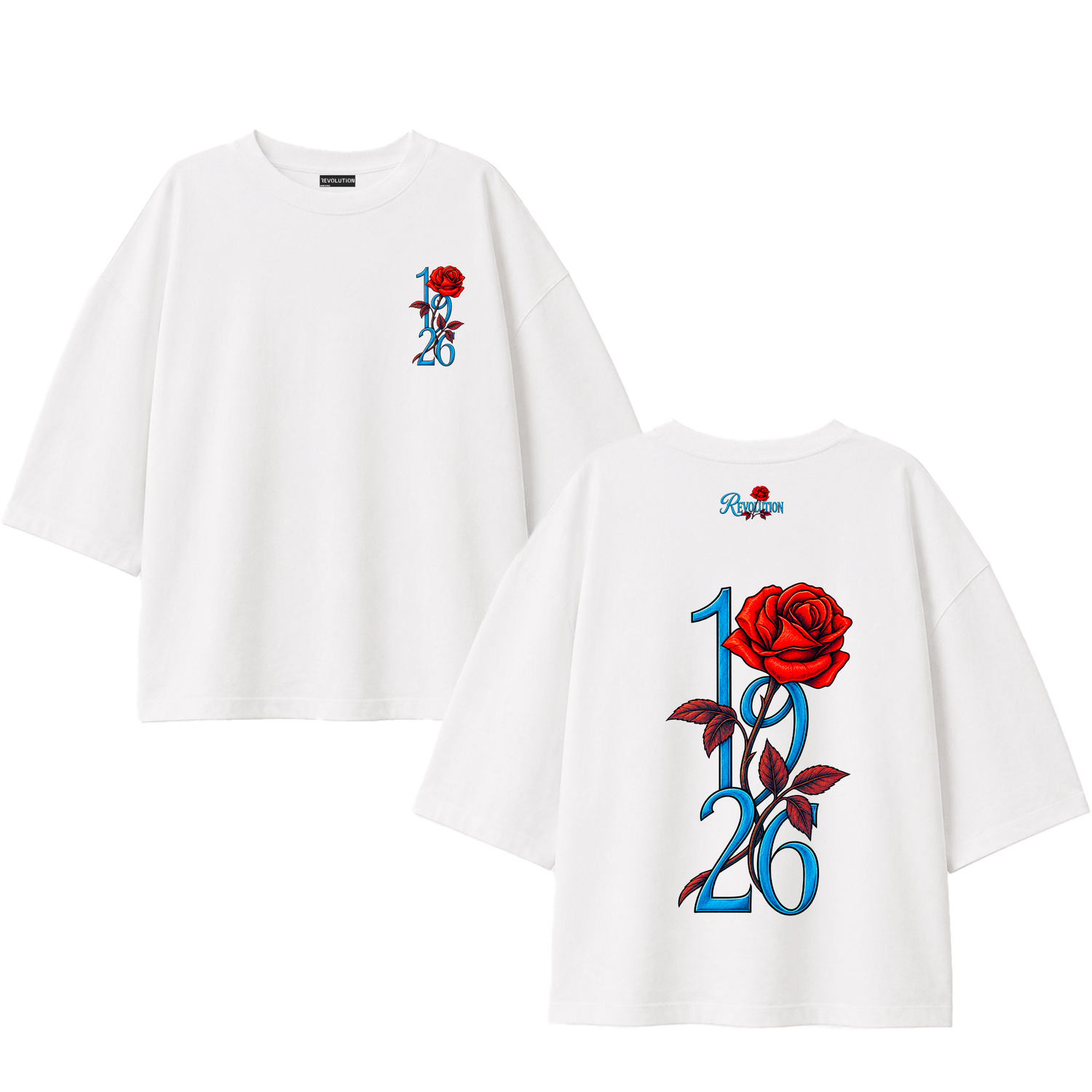 T-SHIRT SUPER OVER SIZE 1926 ROSA ROSSA