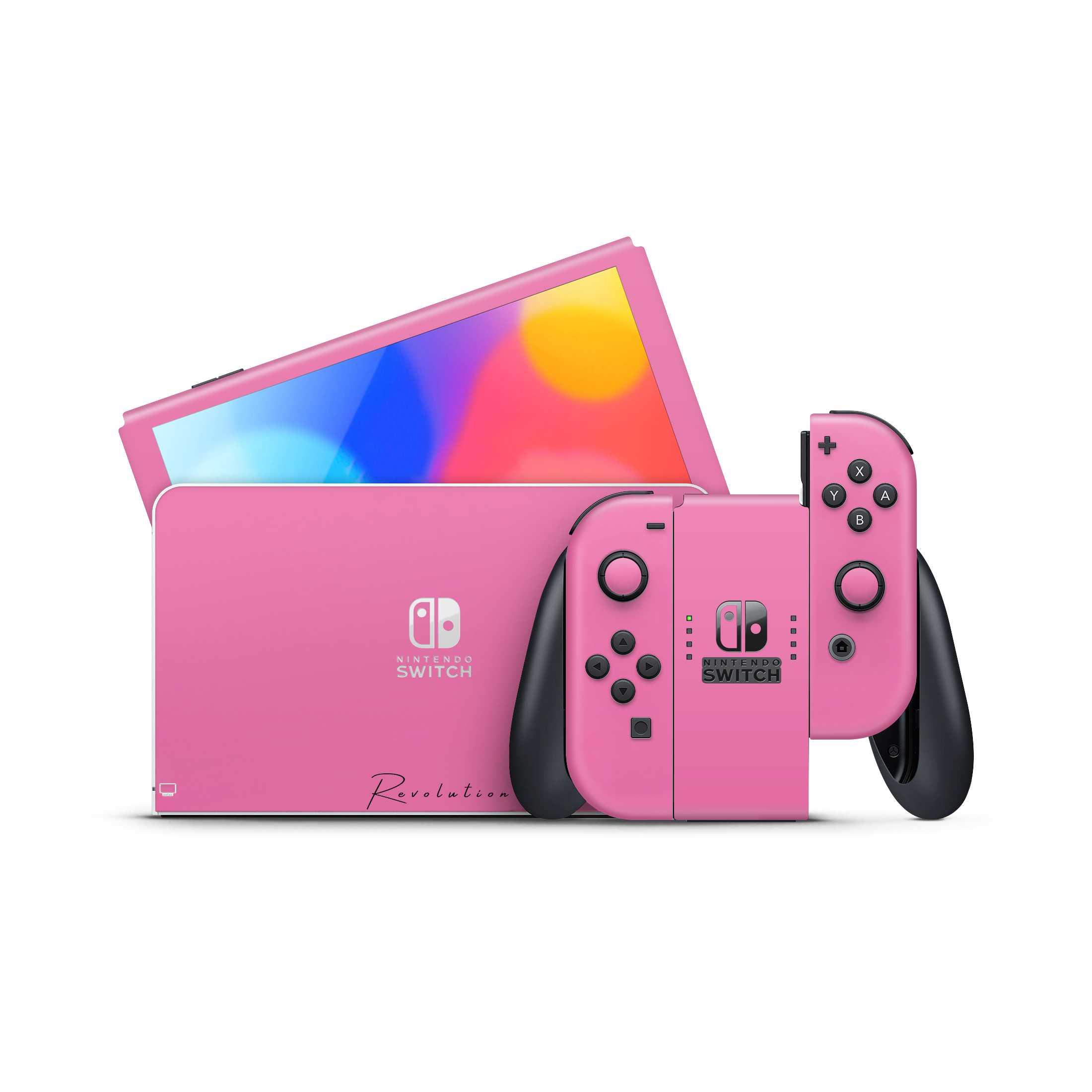 SKIN NINTENDO SWITCH OLED ROSA LUCIDO