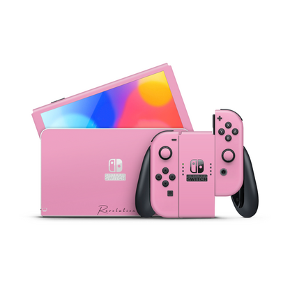 SKIN NINTENDO SWITCH OLED ROSA OPACO