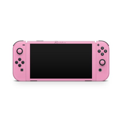 SKIN NINTENDO SWITCH OLED ROSA OPACO