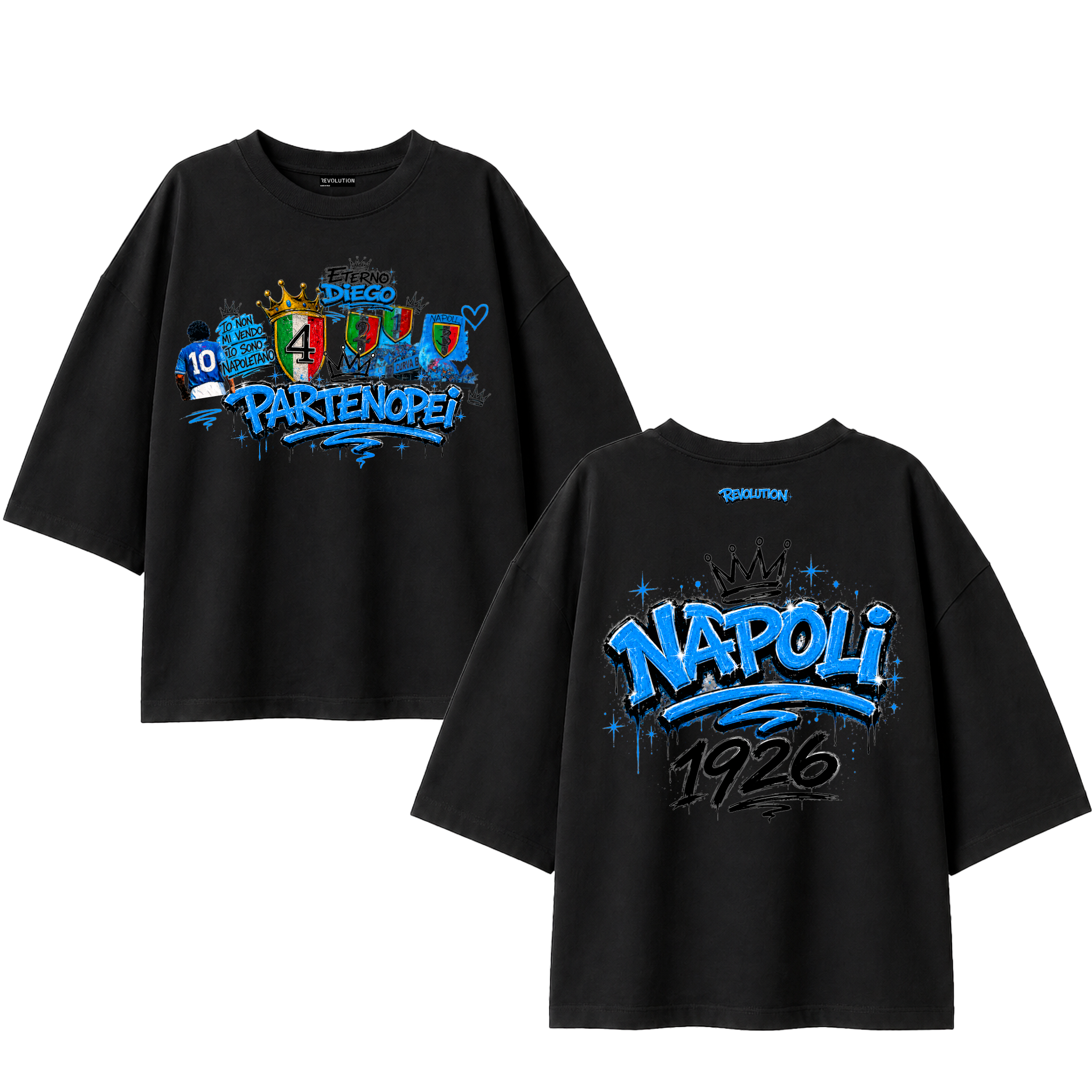 T-SHIRT SUPER OVER SIZE REVOLUTION NAPOLI ART