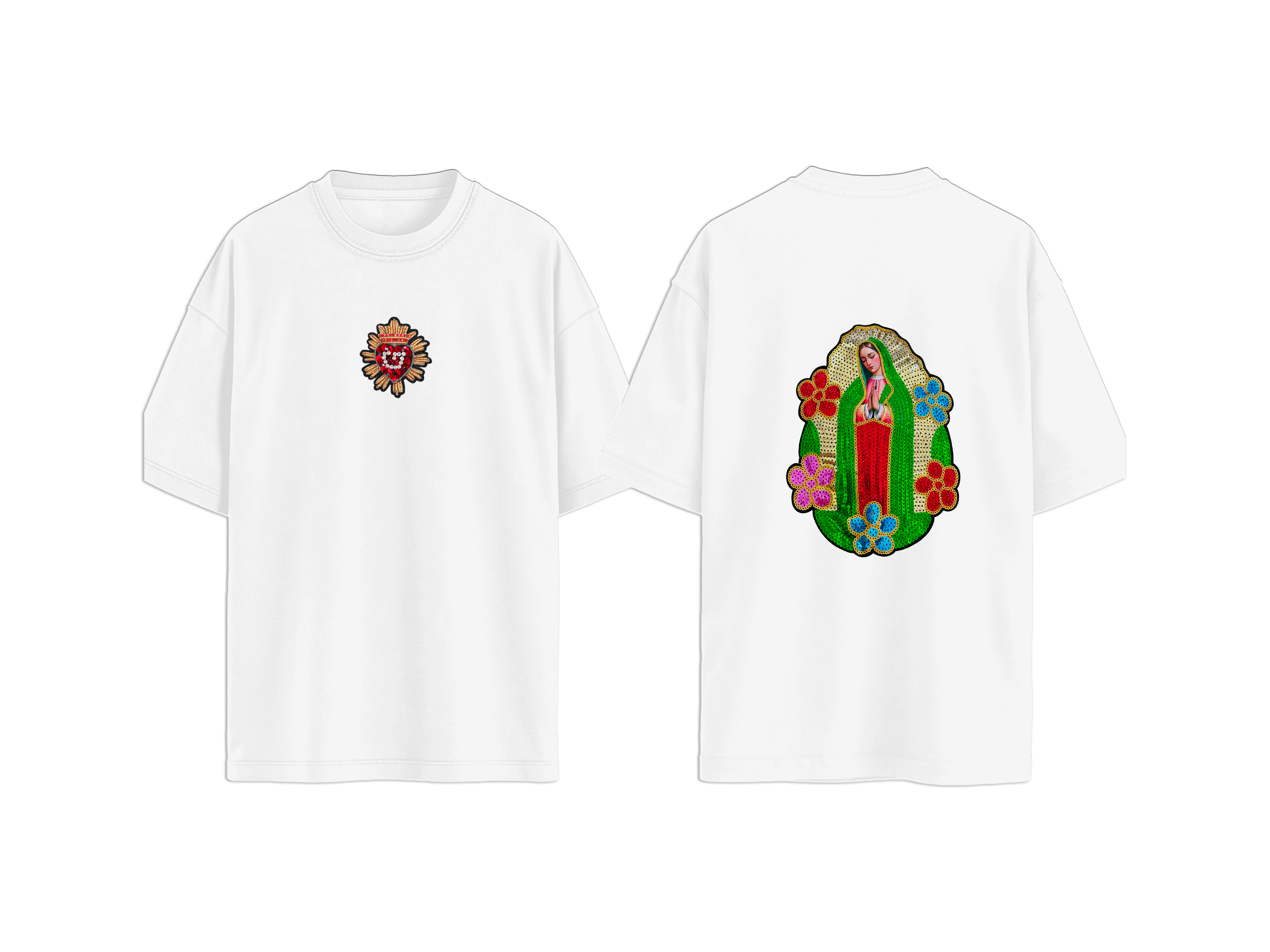 T-SHIRT  PATCH MADONNA GUADALUPE