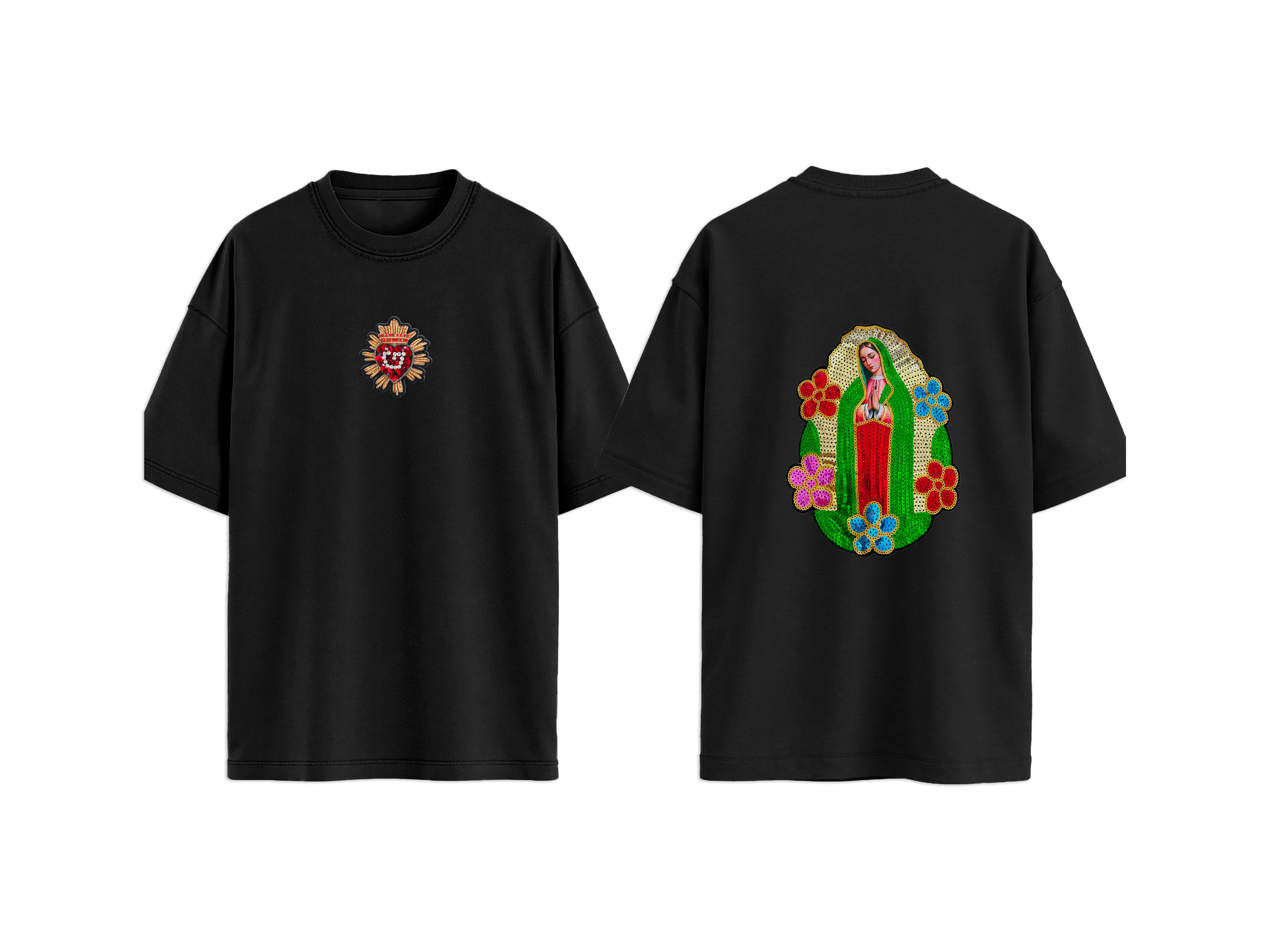 T-SHIRT  PATCH MADONNA GUADALUPE