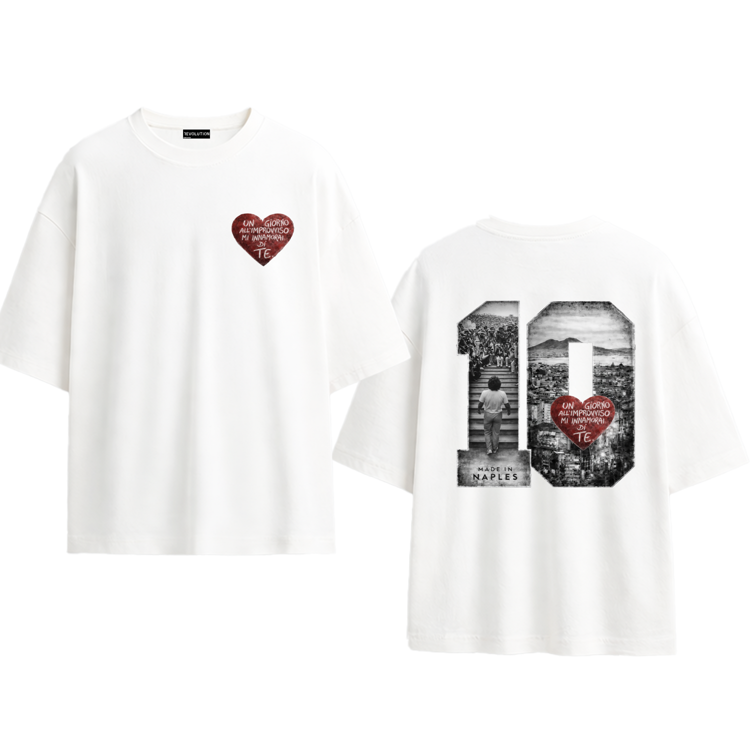 T-SHIRT OVER SIZE REVOLUTION  UN GIORNO ALL&