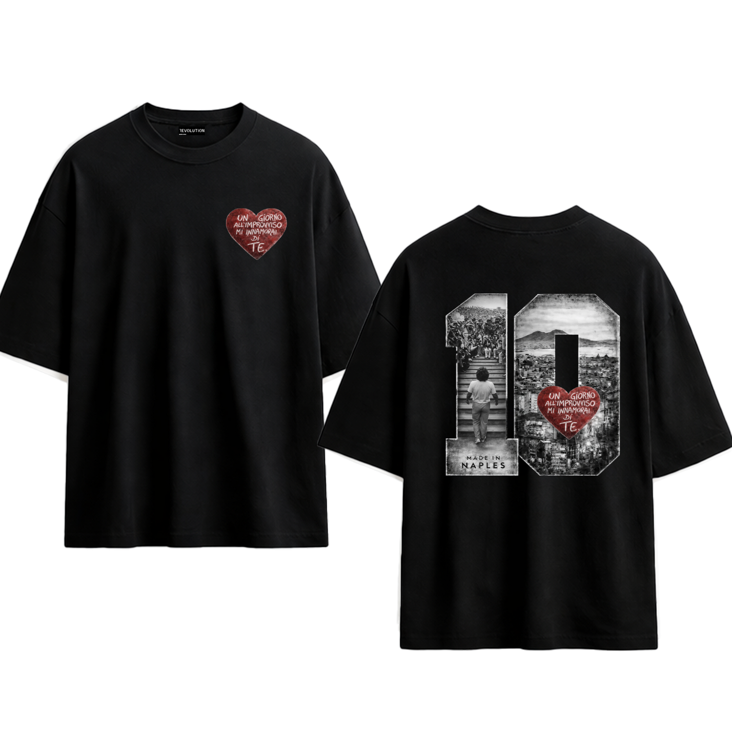 T-SHIRT OVER SIZE REVOLUTION  UN GIORNO ALL&