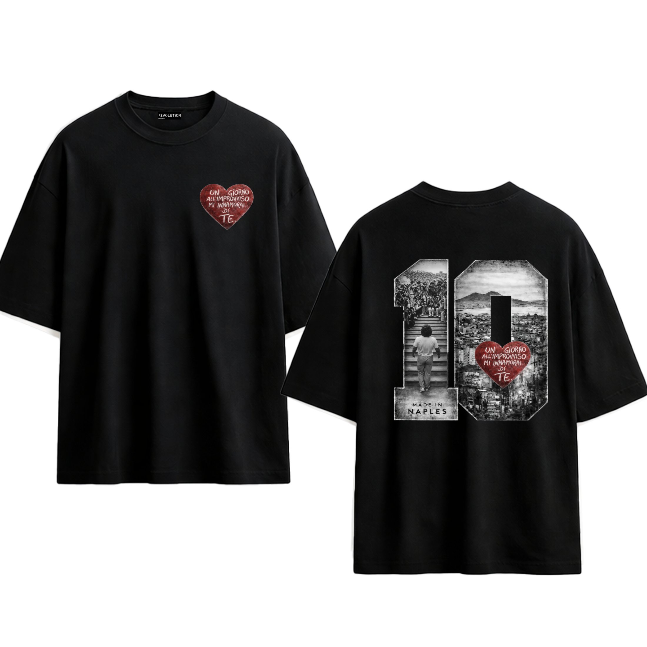 T-SHIRT OVER SIZE REVOLUTION  UN GIORNO ALL&