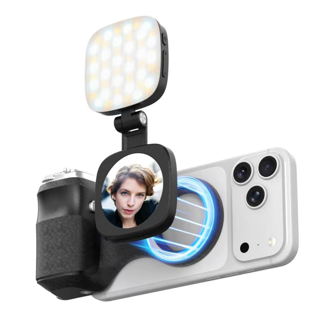 CAMERA GRIP+LUCE NERO