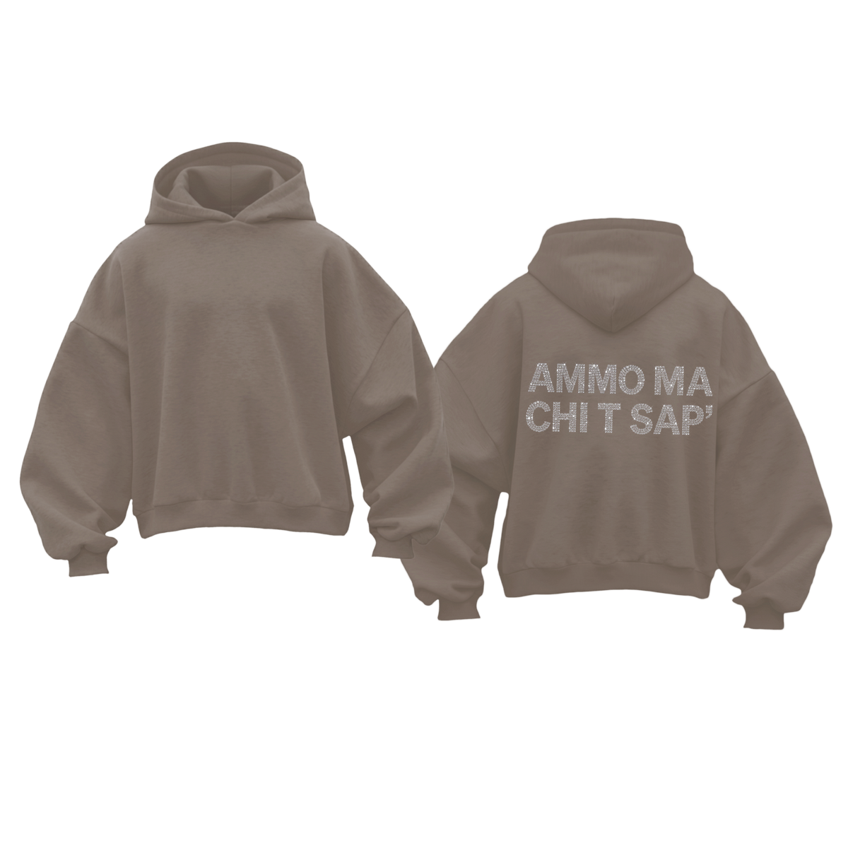 FELPA CROP AMMO MA CHI T SAP STRASS